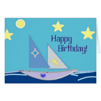 Happy Birthday Sailing Greeting Cards | Zazzle