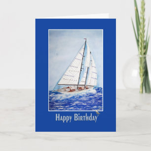 Happy Birthday Sailboat Card