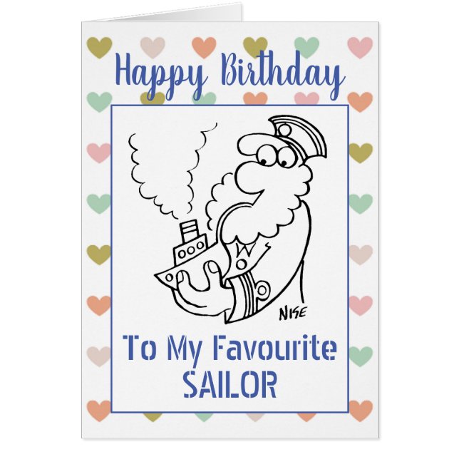 Happy Birthday Sailor Cards (Front)