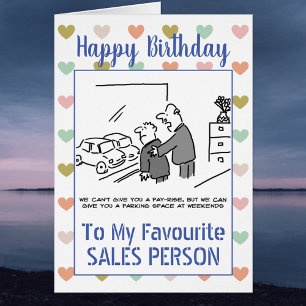 Happy Birthday Sales Person Cards