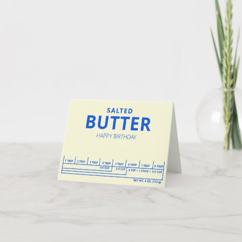 Happy Birthday Salted Butter Birthday Card 