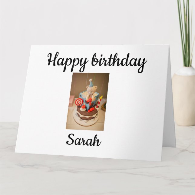 Happy birthday Sarah Card (Front)