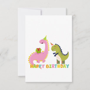 Happy Birthday saurus Thank You Card