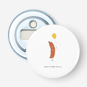 Happy Birthday Sausage Bottle Opener