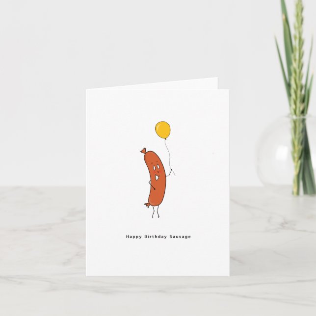 Happy Birthday Sausage card (Front)