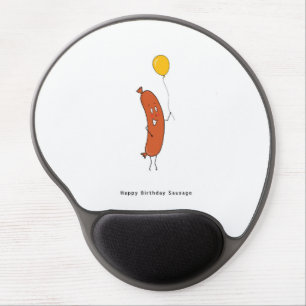Happy Birthday Sausage Gel Mouse Pad