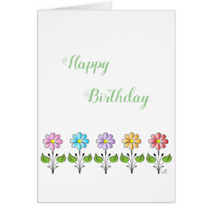 Happy Birthday Say it with a Flower Adorable Cards