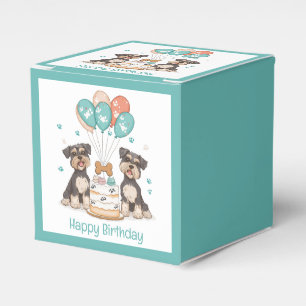 Happy Birthday Schnauzer Dogs Favor Boxes