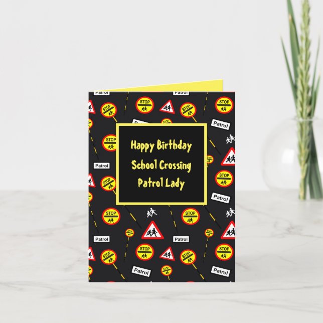 Happy Birthday School Crossing Patrol Card (Front)