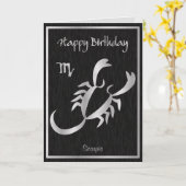 Happy Birthday Scorpio Horoscope Elegant Card (Yellow Flower)