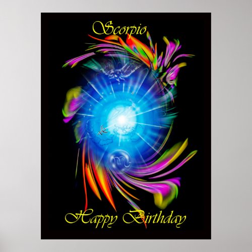 Happy Birthday  Scorpio _ Skorpion Poster