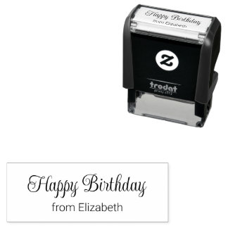 Happy Birthday Script from Your Name Self-inking Stamp