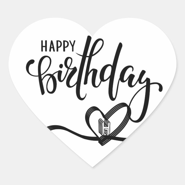 Happy Birthday Script Sticker (Front)
