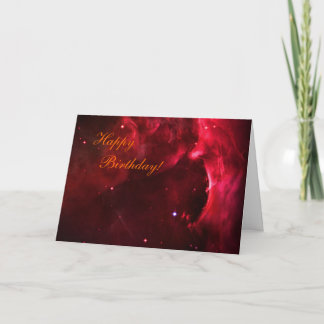 Happy Birthday - Sculpted Region of Orion Nebula Card