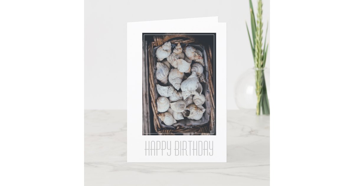 HAPPY BIRTHDAY &ldquo;SEASHELLS&rdquo; CARD | Zazzle