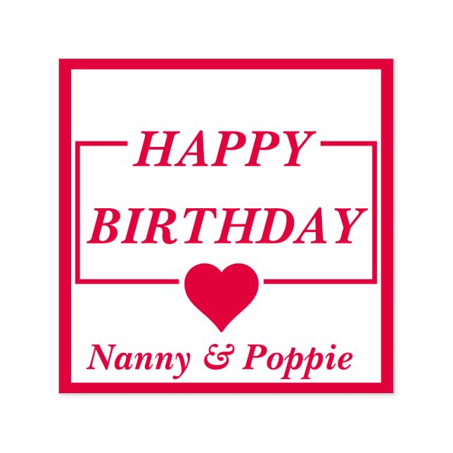 Happy Birthday Self Inking Personalized Stamp (Design)