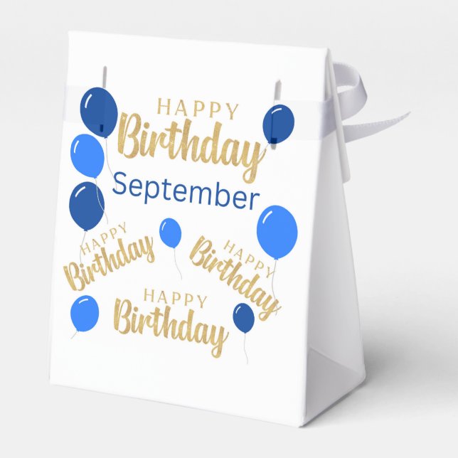 Happy birthday September birthdays Favor Box (Back Side)