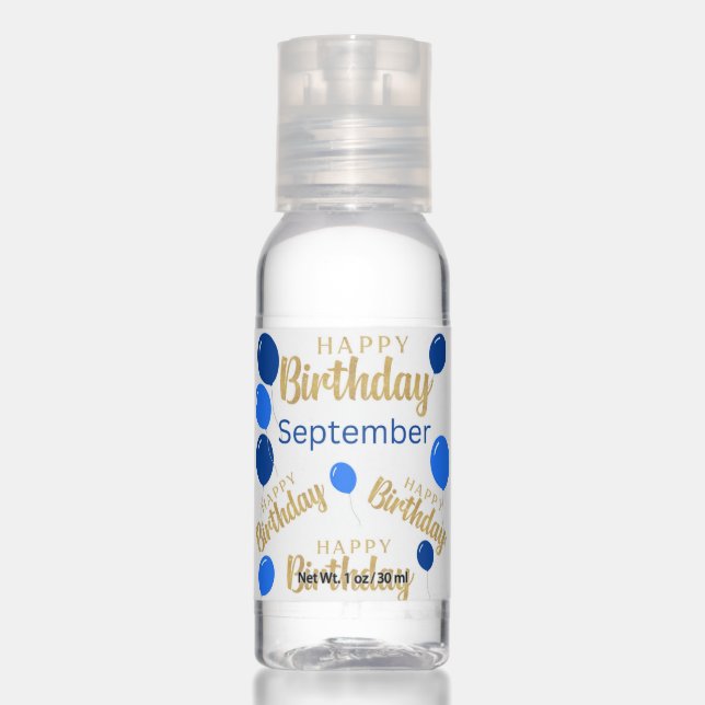 Happy birthday September birthdayTravel Bottle Set Hand Sanitizer (Front)