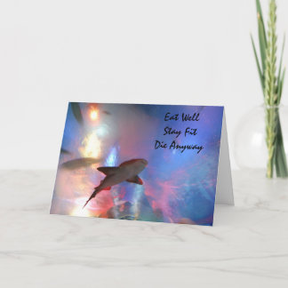 Happy birthday shark humor card