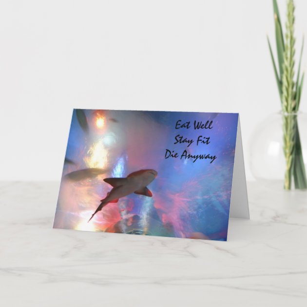 Funny Shark Birthday Card Humour