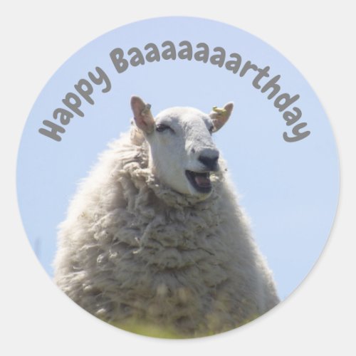 Happy Birthday Sheep Sticker