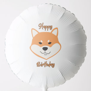 Happy Birthday Shiba Inu Original Helium Balloon