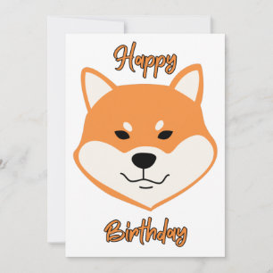 Happy Birthday Shiba Inu Original Invitation