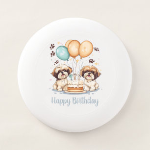 Happy Birthday Shih Tzu Dogs Birthday Cake Wham-O Frisbee