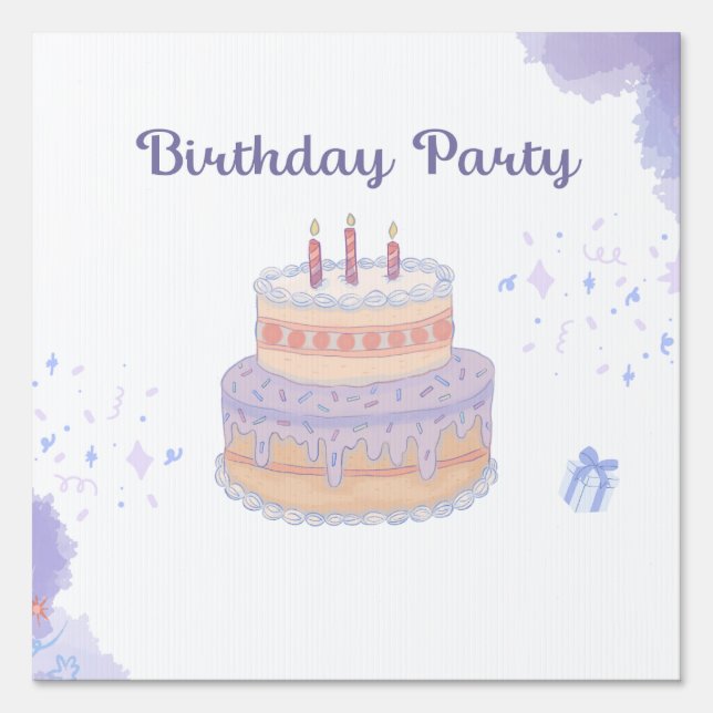 Happy Birthday Sign (Front)