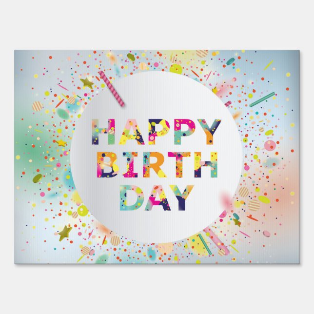 Happy Birthday Sign (Front)