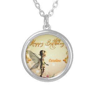 Happy Birthday Silver Plated Necklace