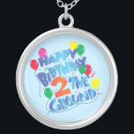 Happy Birthday Silver Plated Necklace<br><div class="desc">© Lonely Island Technologies.</div>