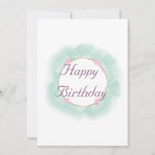 Happy Birthday Simple Greeting Card