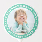 Happy Birthday Simple Modern Custom Photo Balloon (Back)