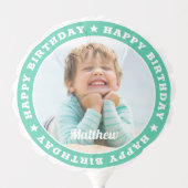 Happy Birthday Simple Modern Custom Photo Balloon (Front)