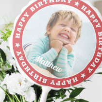 Happy Birthday Simple Modern Custom Photo Balloon