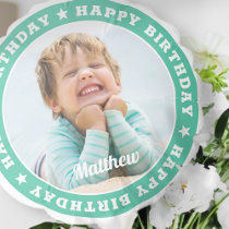 Happy Birthday Simple Modern Custom Photo Balloon