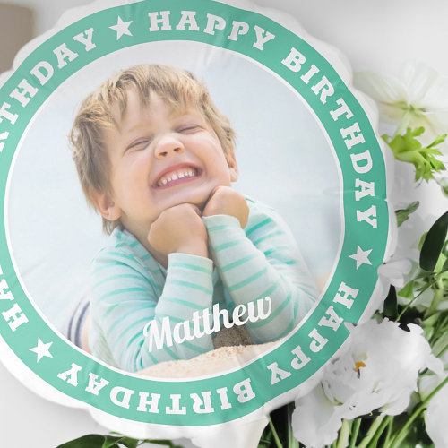 Happy Birthday Simple Modern Custom Photo