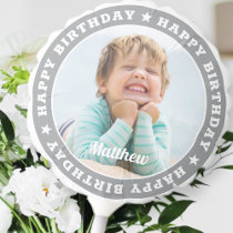 Happy Birthday Simple Modern Custom Photo Balloon