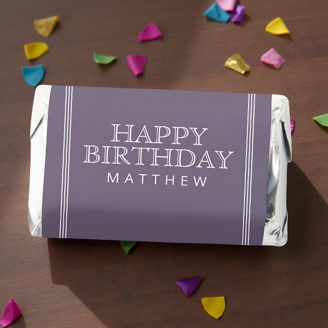 Happy Birthday Simple Modern Elegant Hershey's Miniatures (Creator Uploaded)