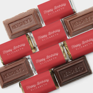 Happy Birthday Simple Modern Minimalist Chic Hershey's Miniatures