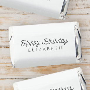 Happy Birthday Simple Modern Minimalist Chic Hershey's Miniatures