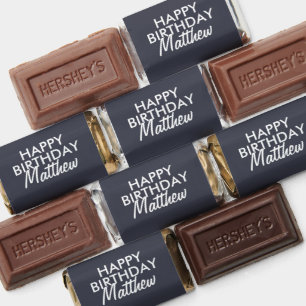 Happy Birthday Simple Modern Script Hershey's Miniatures