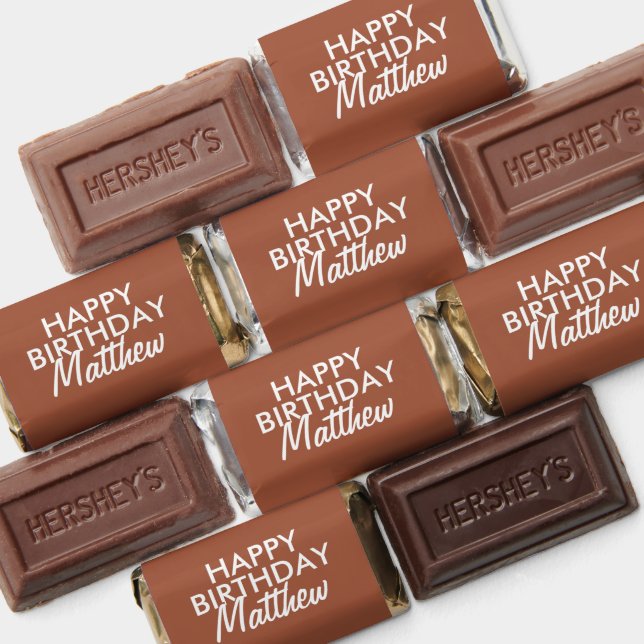 Happy Birthday Simple Modern Script Hershey's Miniatures (Assorted)