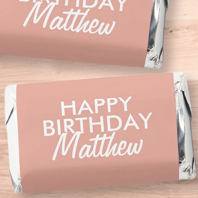 Happy Birthday Simple Modern Script Hershey's Miniatures (Creator Uploaded)