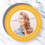 Happy Birthday Simple Preppy Modern Custom Photo Car Magnet<br><div class="desc">This simple and modern design is composed of serif typography and add a custom photo.</div>