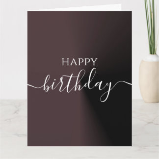 Happy Birthday Simple Text Personalized Card