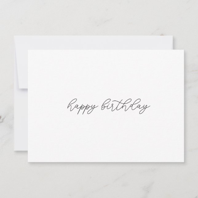 Happy Birthday Simply Thank You Card (Front)
