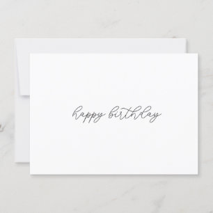 Happy Birthday Simply Thank You Card