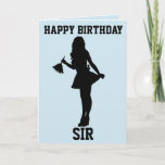 HAPPY BIRTHDAY SIR, FRENCH MAID CARD FOR HUSBAND<br><div class="desc">HAPPY BIRTHDAY SIR ON FRONT. INSIDE READS: YOUR WISH IS MY COMMAND.</div>